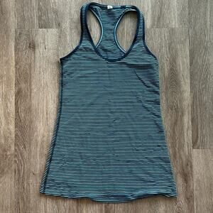 Lululemon Cool Racerback Tank Hyper Stripe Blue Moon Inkwell Size 6